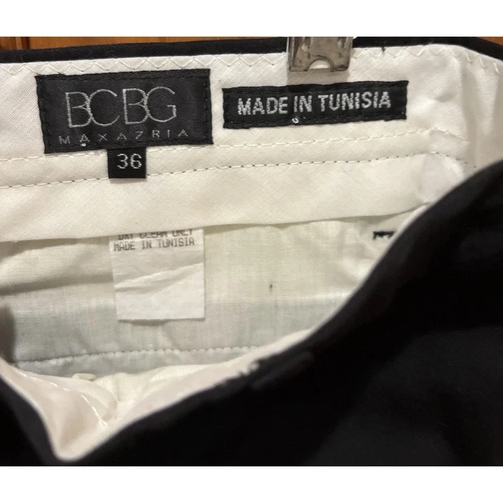 NWT BCBG Max Azria Men's Black Dress Pants Trousers 36x34